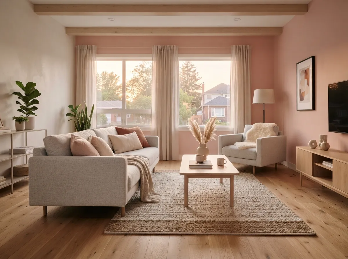 27. Sunset Pink and Pale Gray