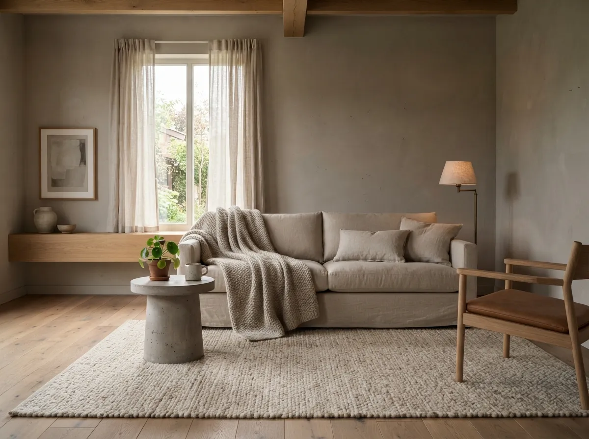 4. Warm Gray and Natural Linen