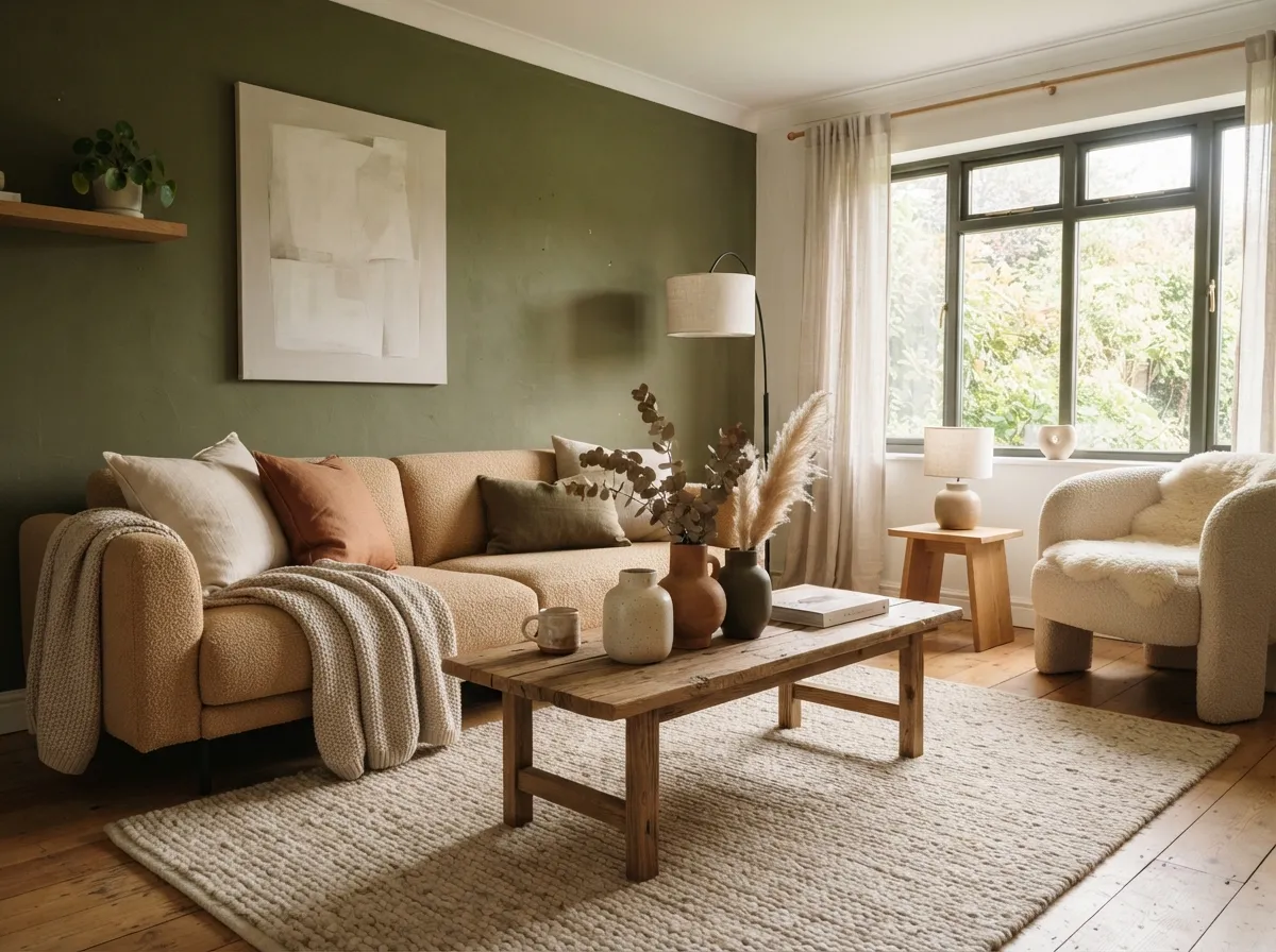 8. Olive Green and Warm Sand