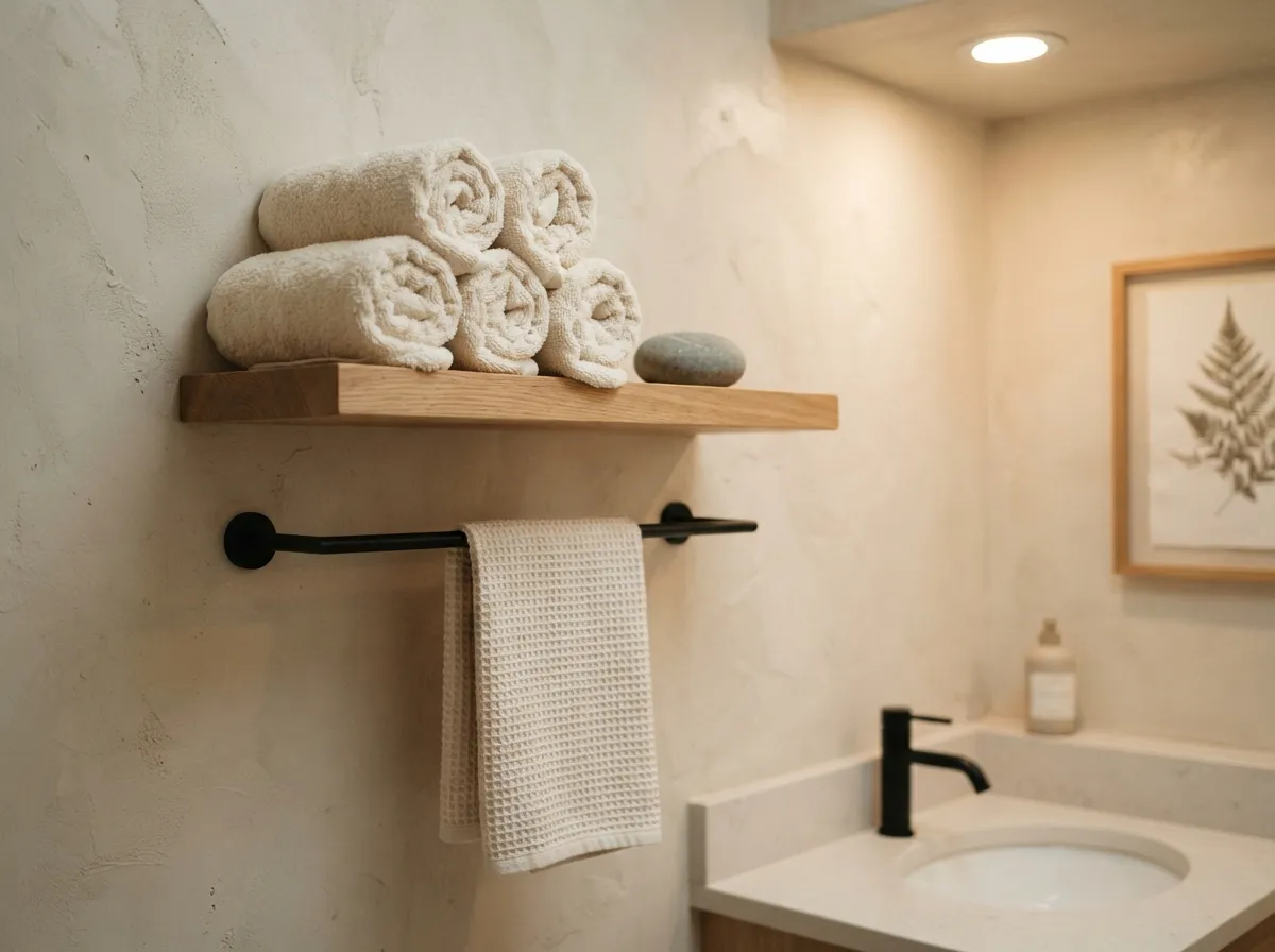 17. Thoughtful Towel Storage