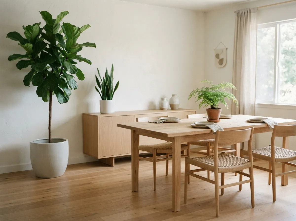 17. Introduce Muted Greenery with Potted Plants