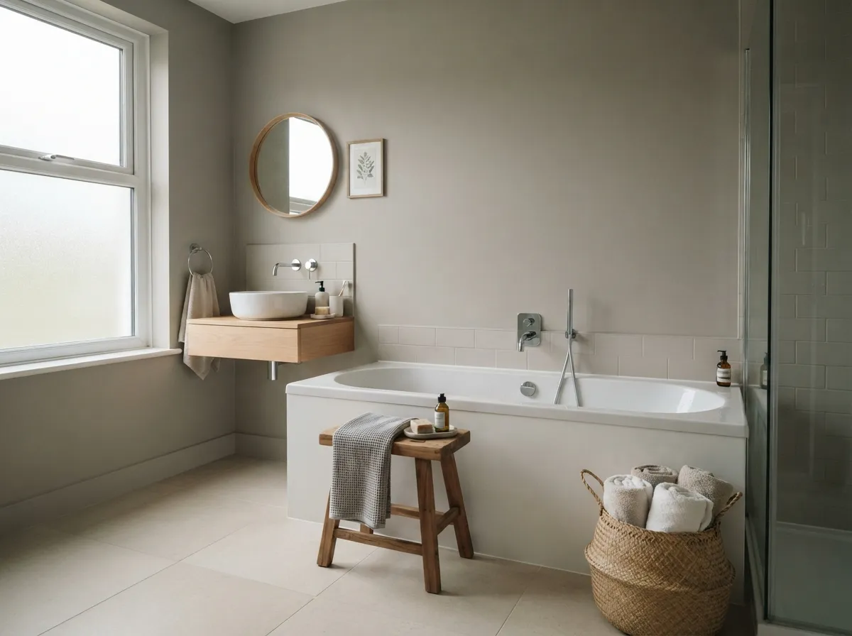 10. Apply Waterproof, Matte Paint in a Soft Neutral Tone