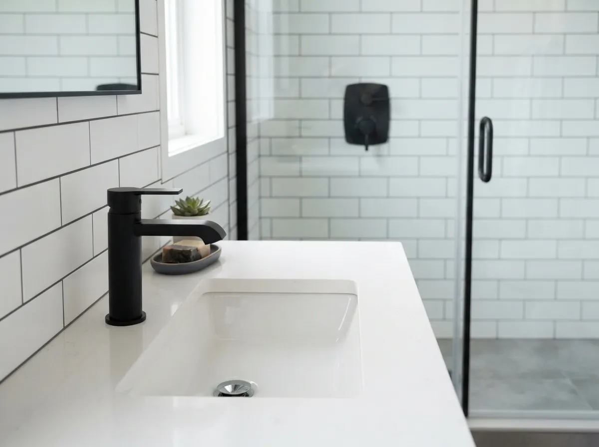 4. Select a Single, Matte Black Faucet Finish Throughout