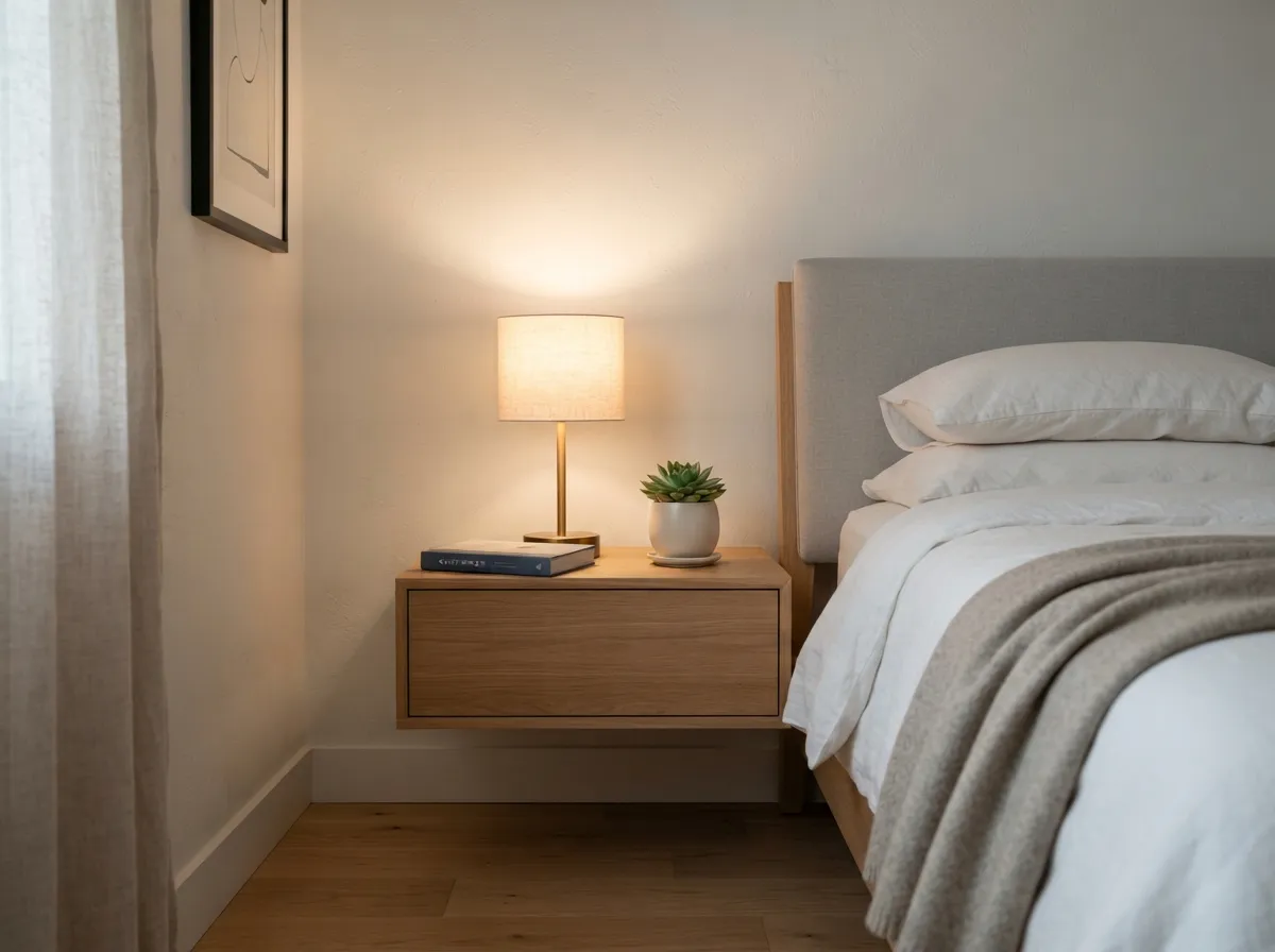 8. Simplify Your Nightstand Decor