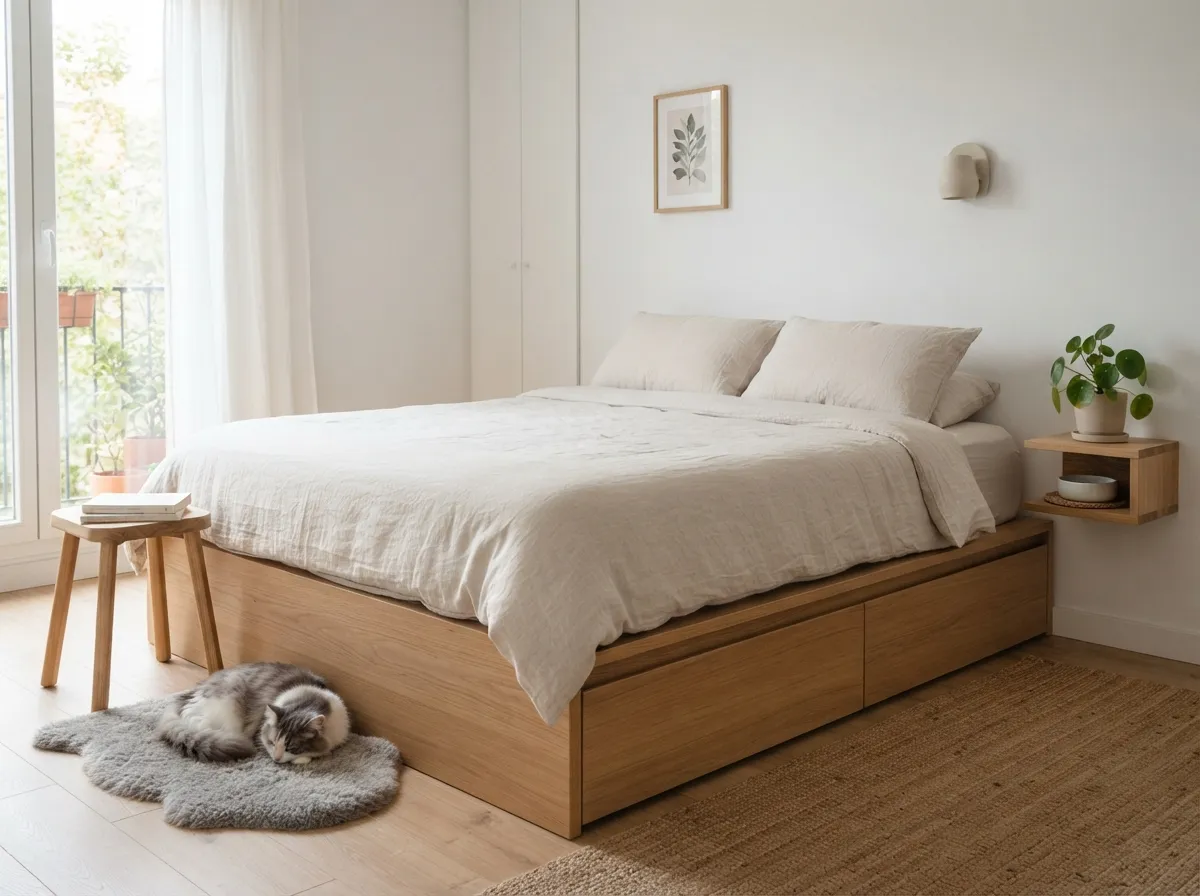 15. Utilize Under-Bed Storage for Pet Linens