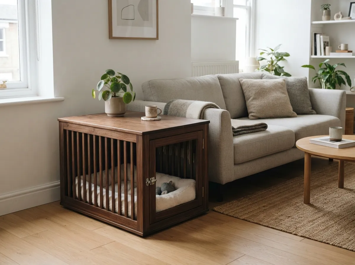 20. Design a Minimalist Dog Crate Integration