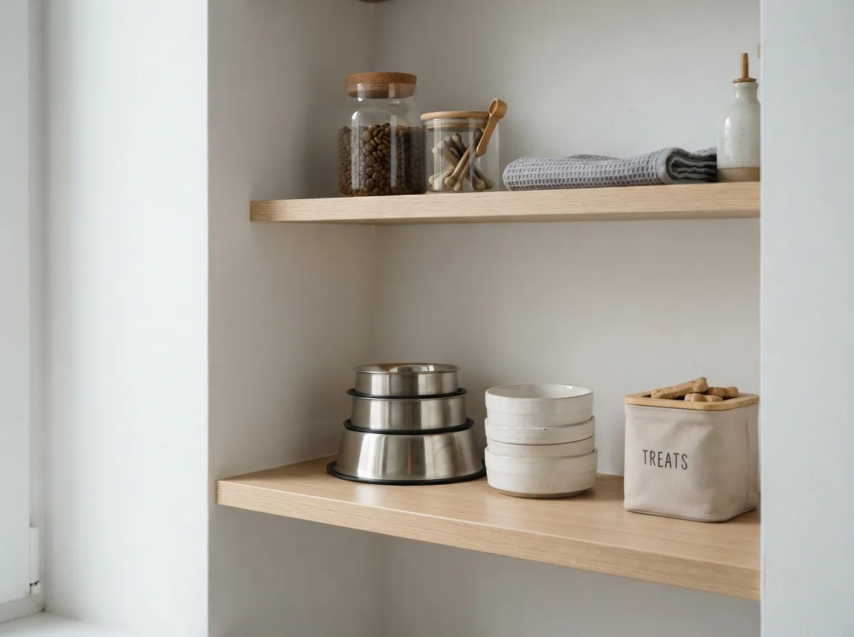 9. Invest in Compact, Stackable Pet Bowls
