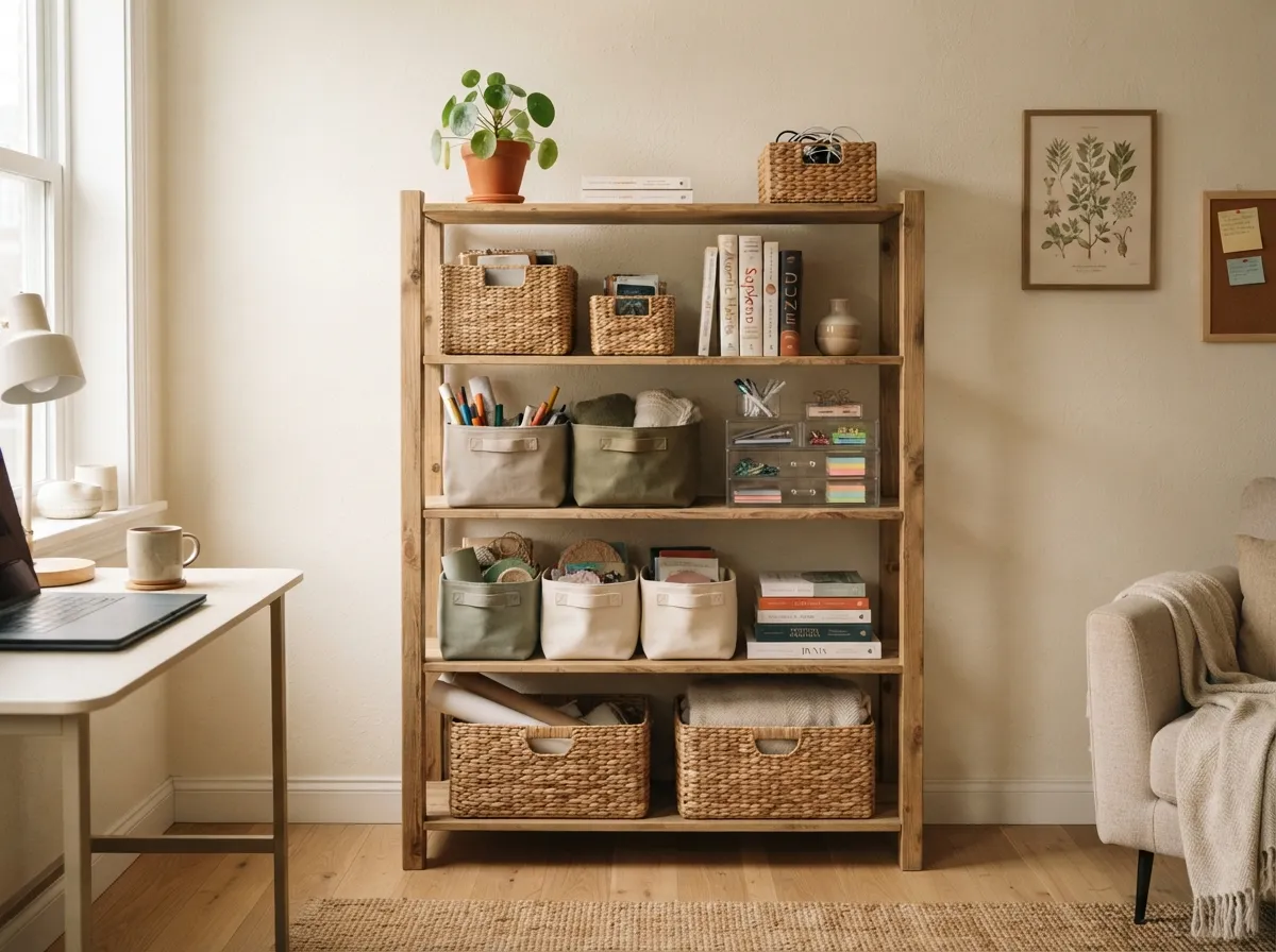 13. Organize with Storage Bins and Baskets
