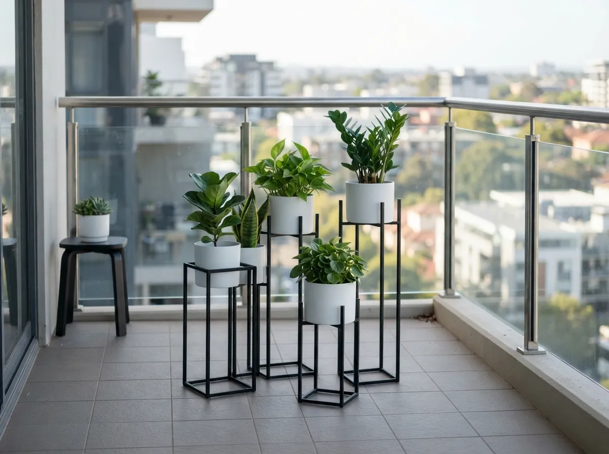 13. Focus on Clean-Lined Metal Stands