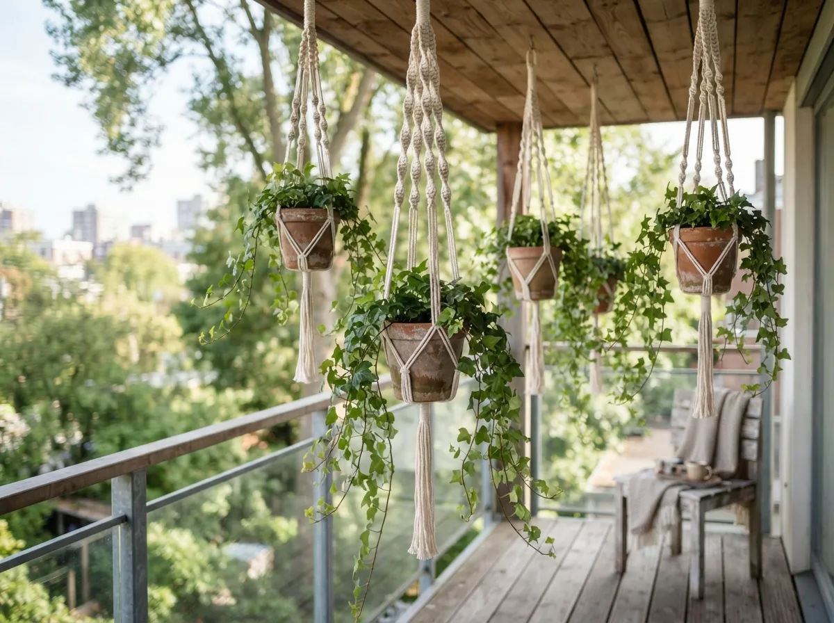 9. Hang Lightweight Macrame Planters