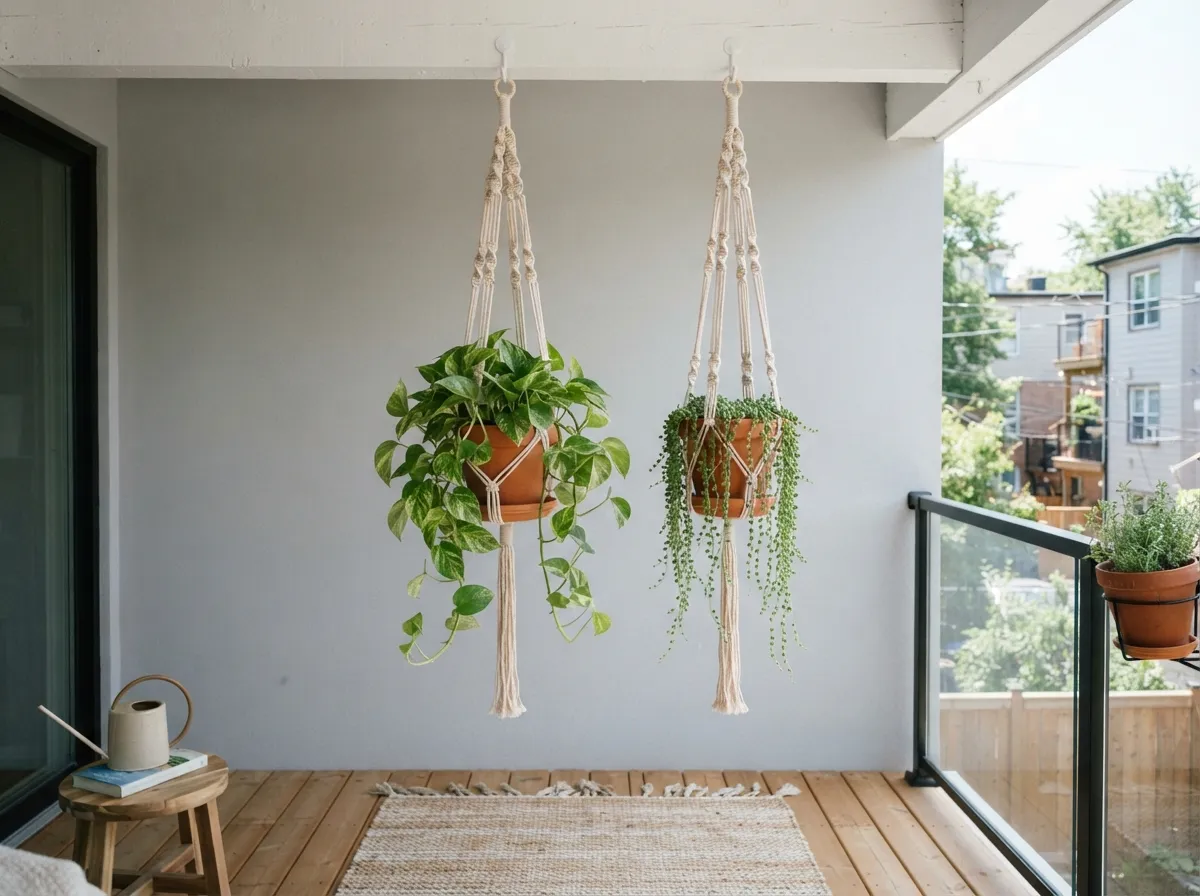 15. Hanging Macrame Planters for Bohemian Flair