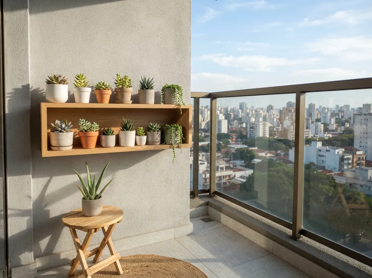 21. Succulent Display for Low-Maintenance Greenery
