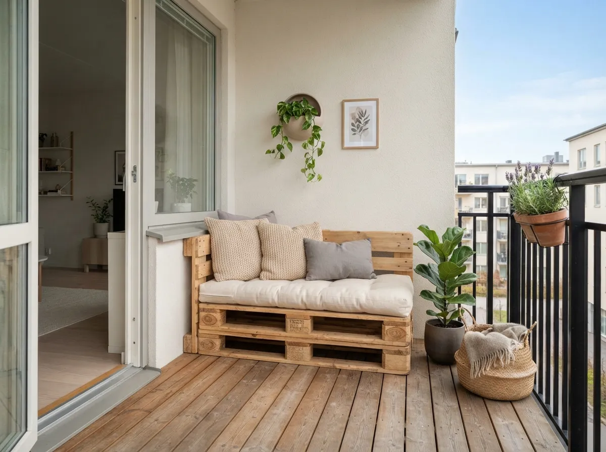 23. DIY Pallet Bench for Rustic Charm
