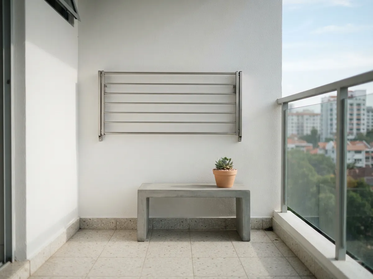 27. Fold-Down Drying Rack for Practicality