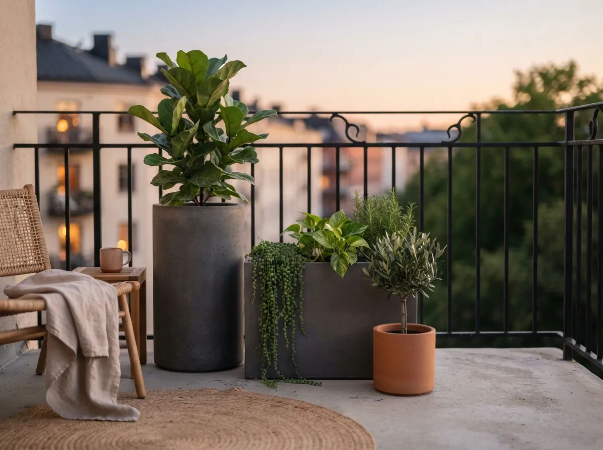 10. Use Planters with Clean Lines