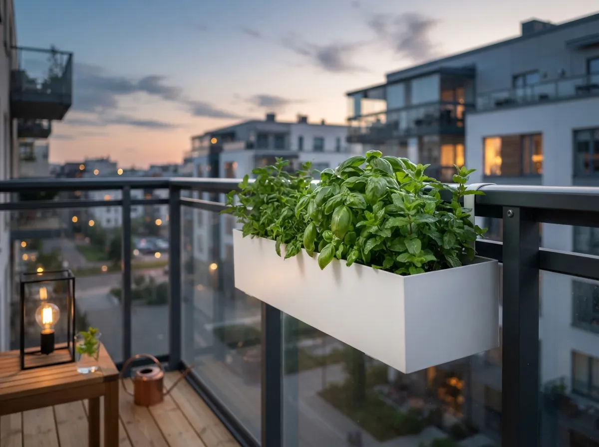 18. Choose a Minimalist Railing Planter