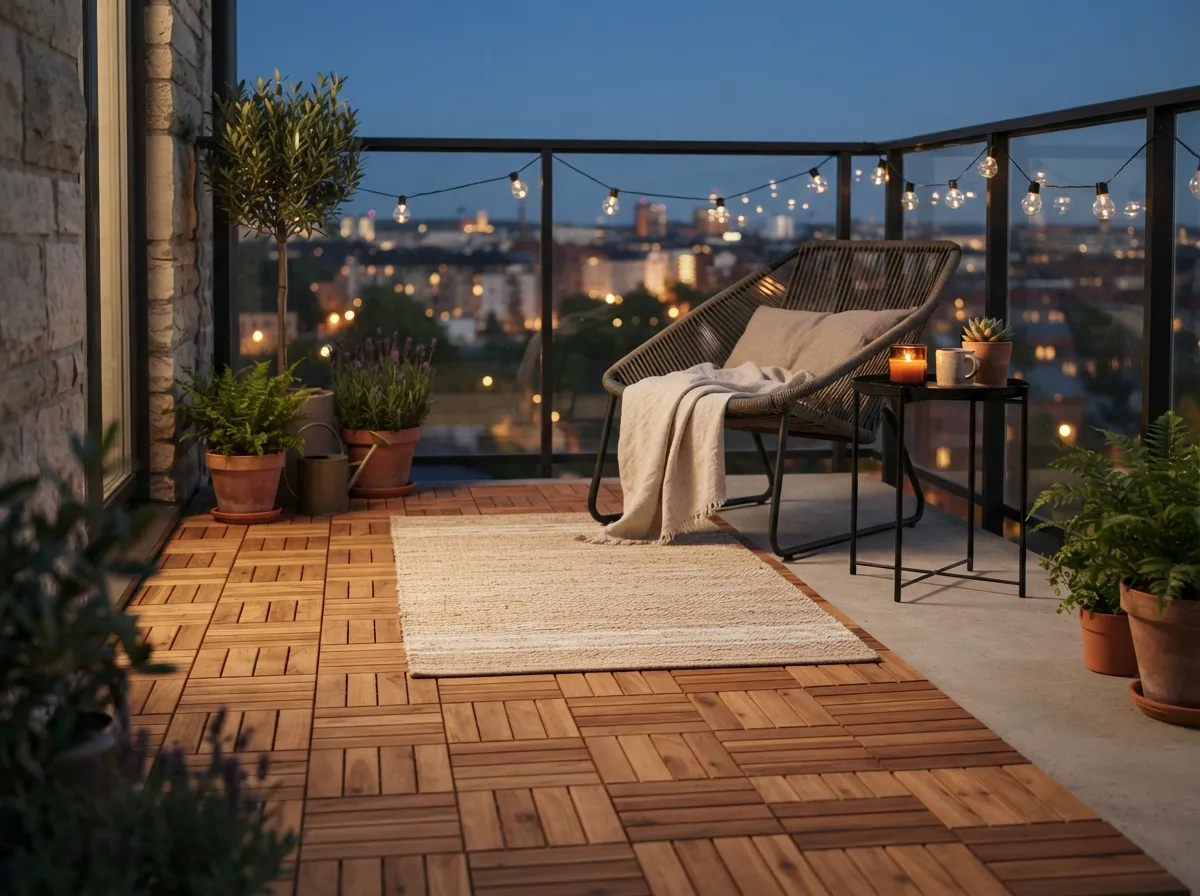 19. Lay Down Deck Tiles for Warmth