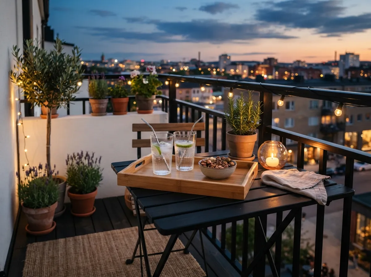 24. Place a Tray for Drinks and Snacks