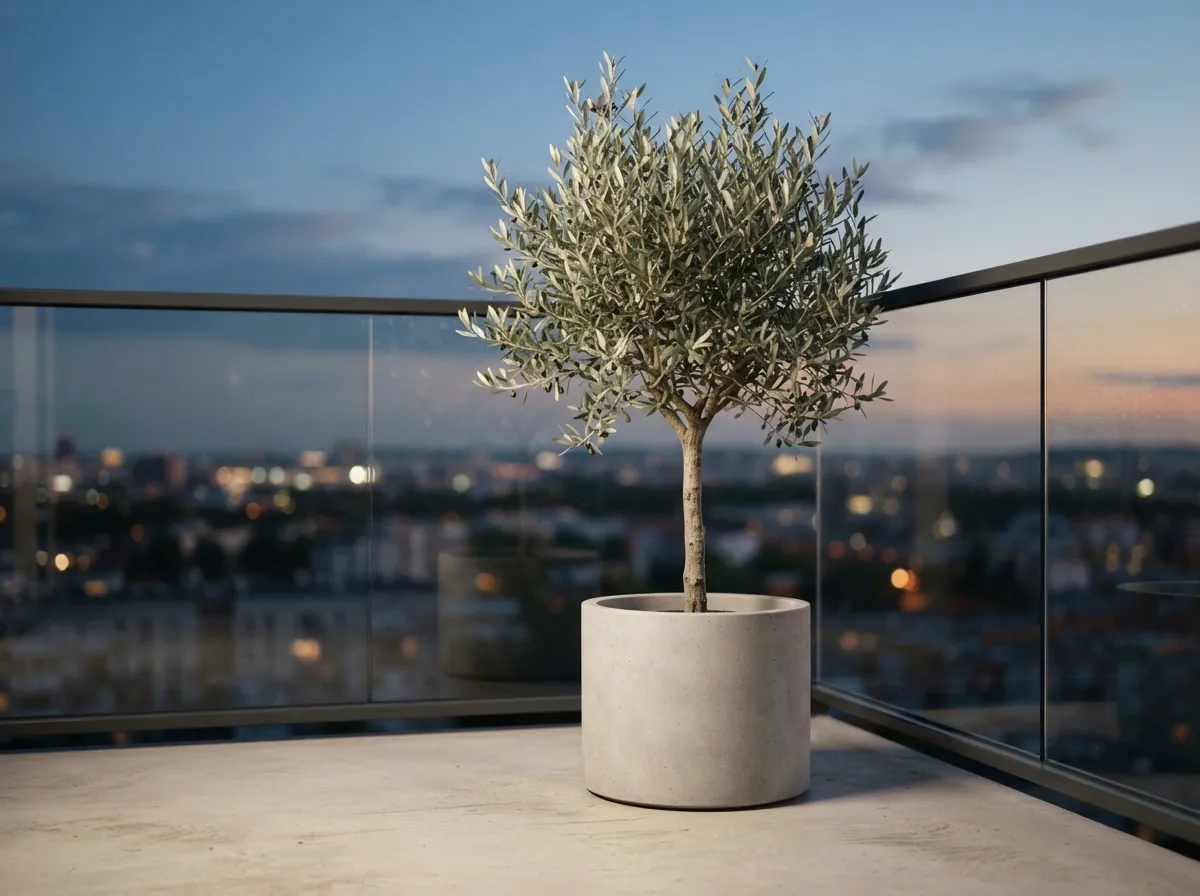 3. Add One Large Potted Plant