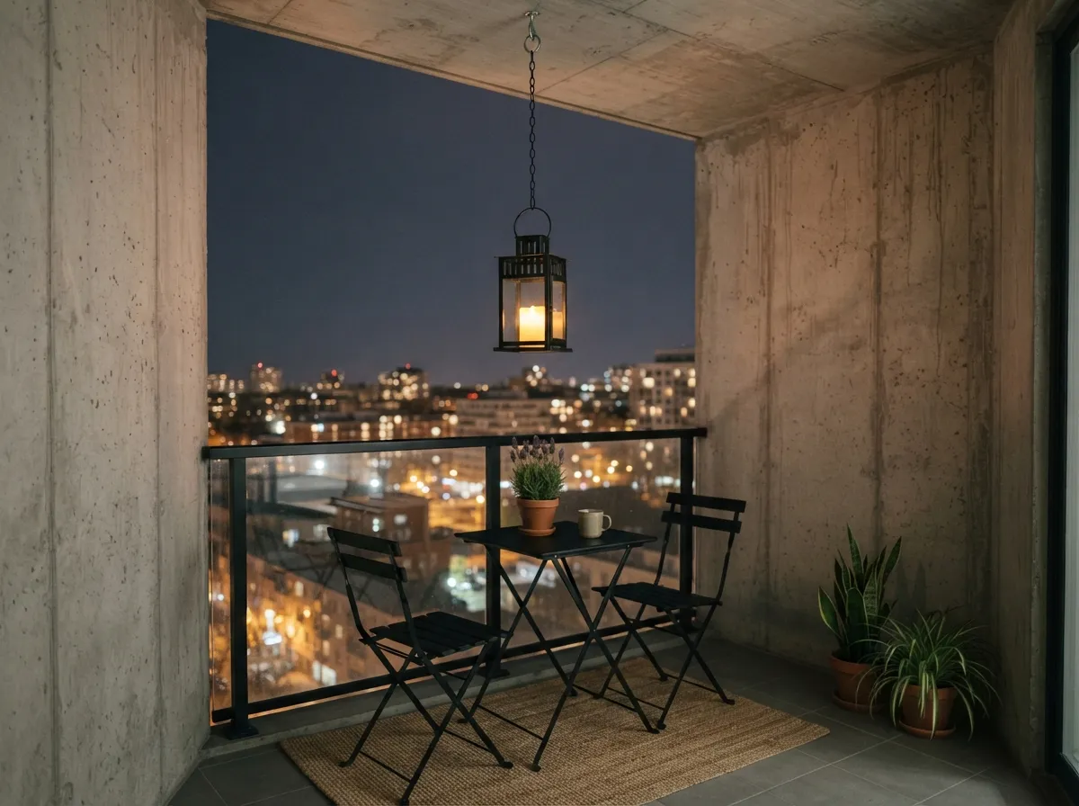 11. Hang lanterns with battery-operated candles