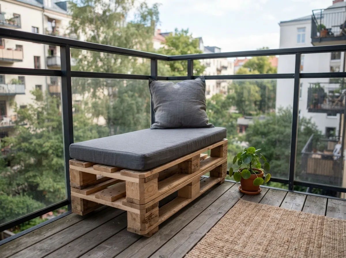 15. Set up a DIY pallet wood bench
