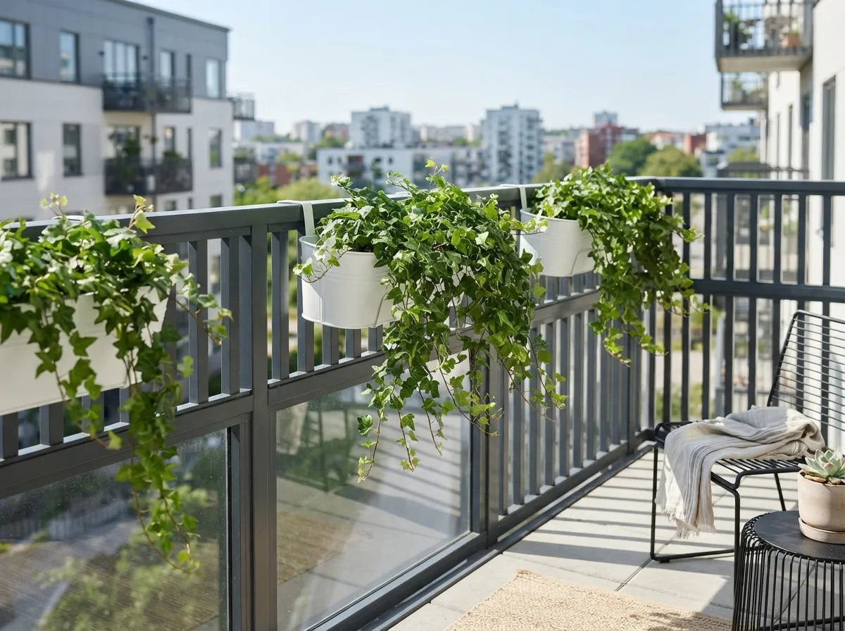 17. Keep railings clear with over-the-rail planters