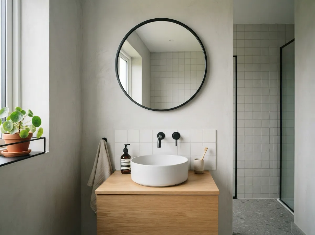 24. Simple Round Mirrors