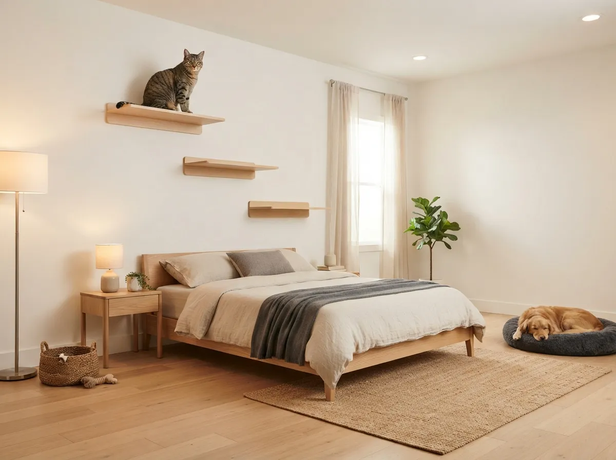 2. Elevated Cat Shelves and Perches
