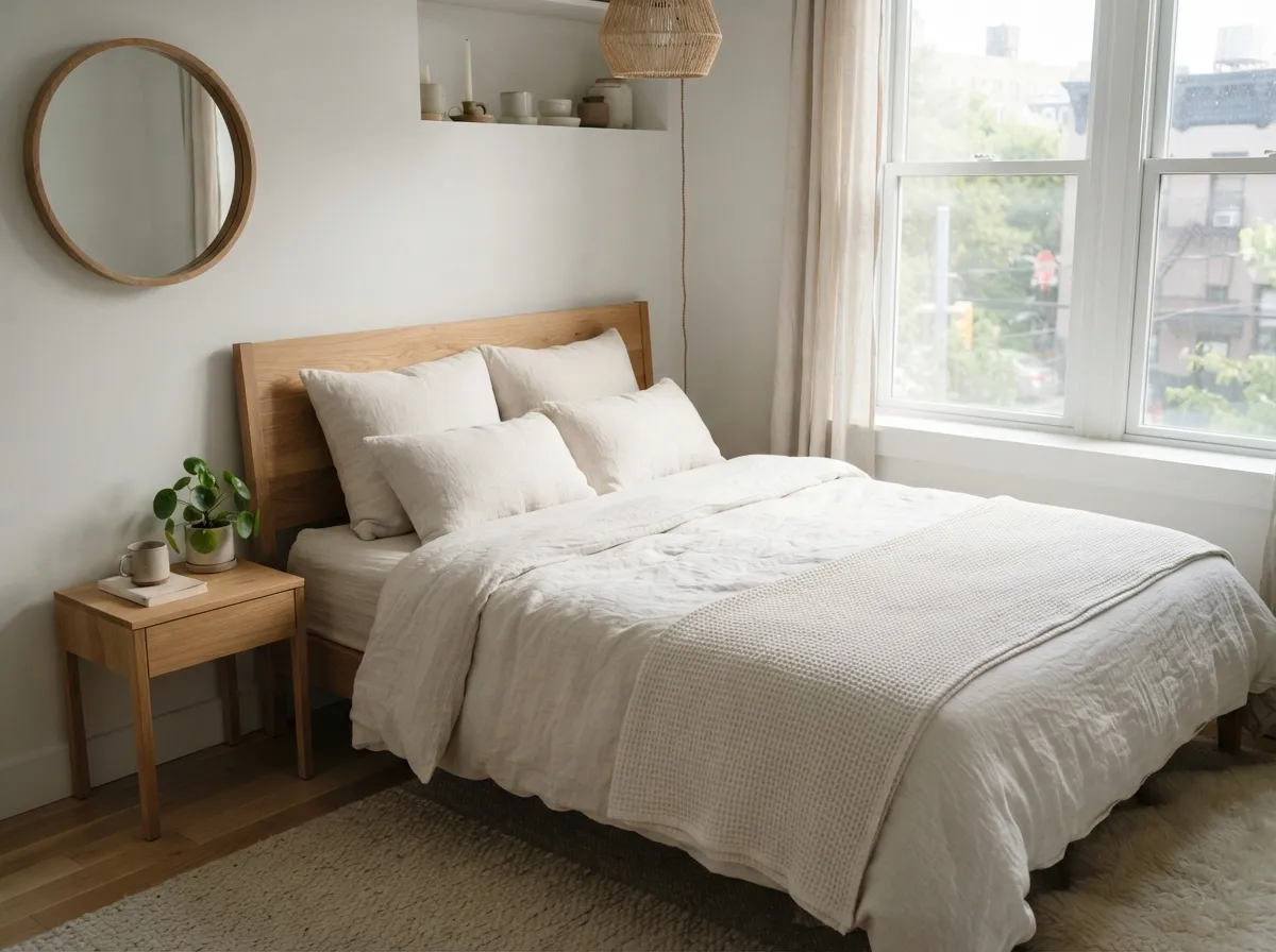 10. Keep Bedding Monochromatic and Textural