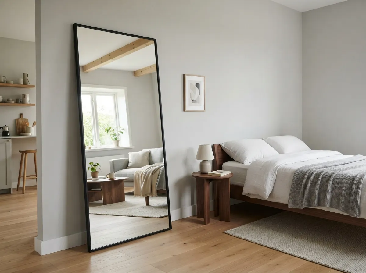 12. Incorporate a Single Oversized Mirror