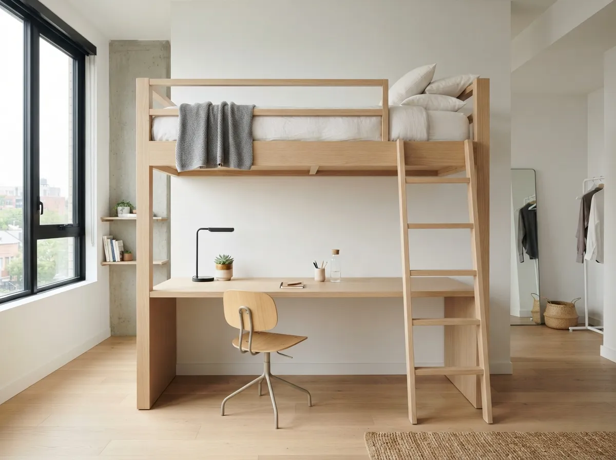 16. Select a Loft Bed with Work Space Underneath