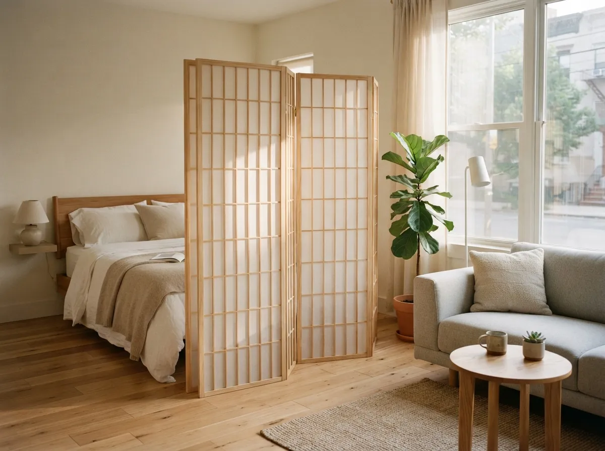 8. Use a Simple Folding Screen Divider