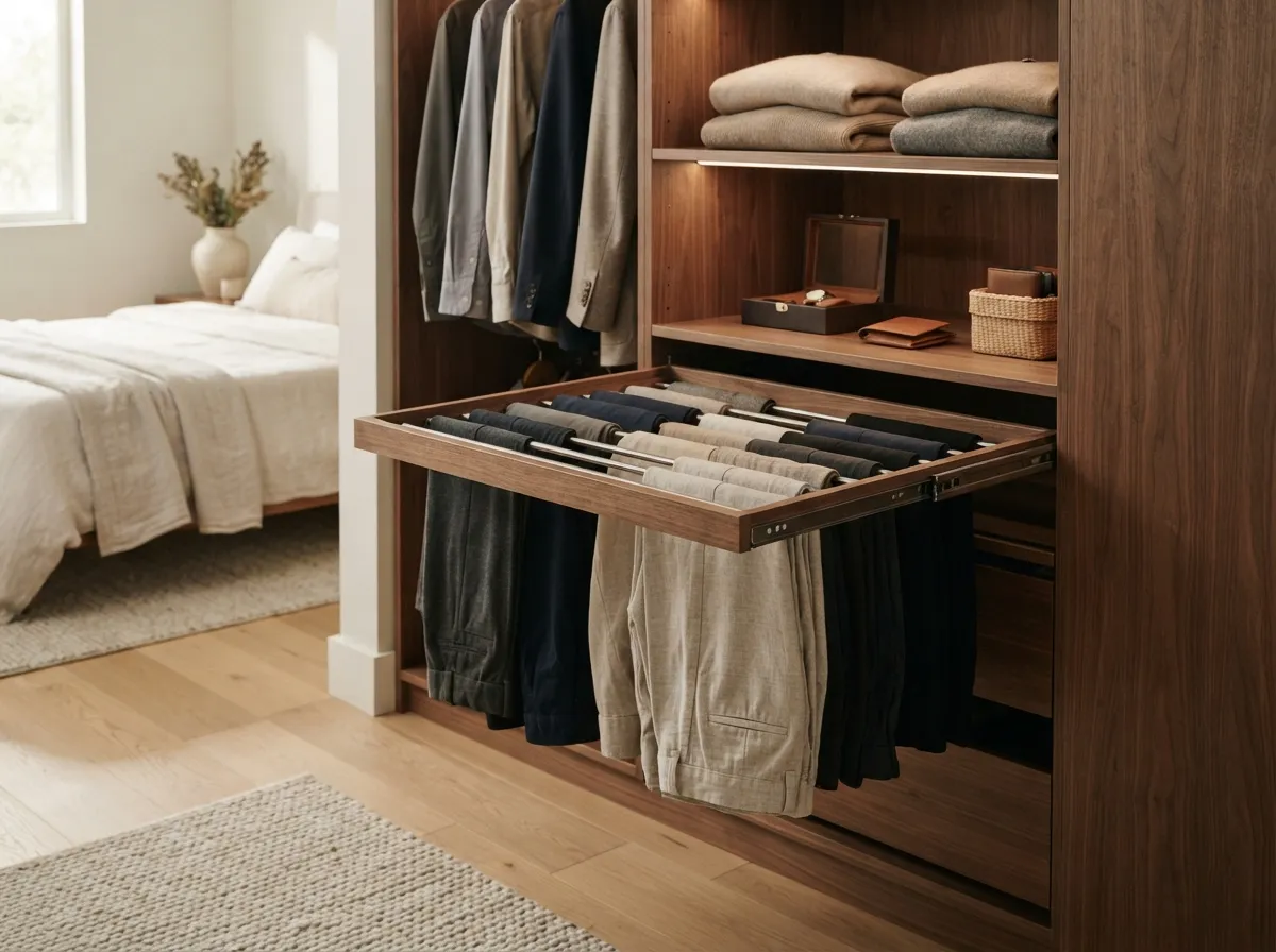 12. Install Pull-Out Pants Racks