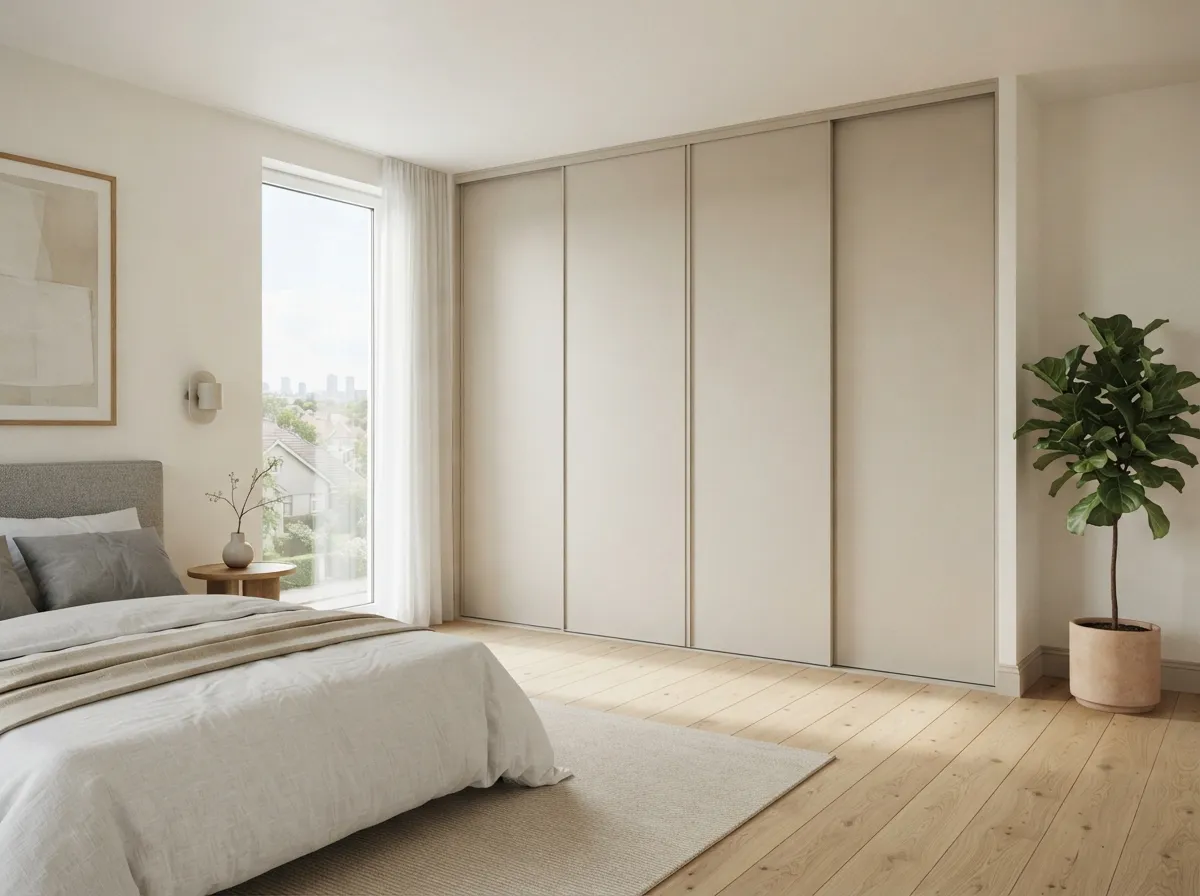 8. Choose Closed Wardrobe Doors for a Clean Look
