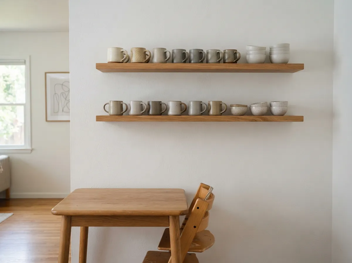15. Floating Storage Shelves