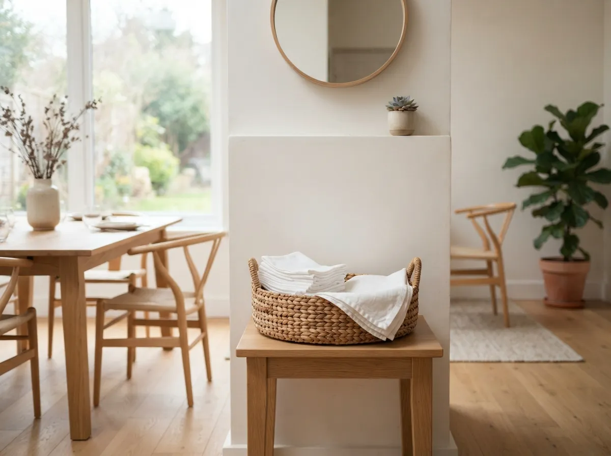 10. Keep Table Linens in a Decorative Basket