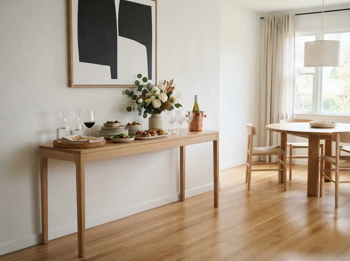 4. Utilize a Console Table as a Buffet