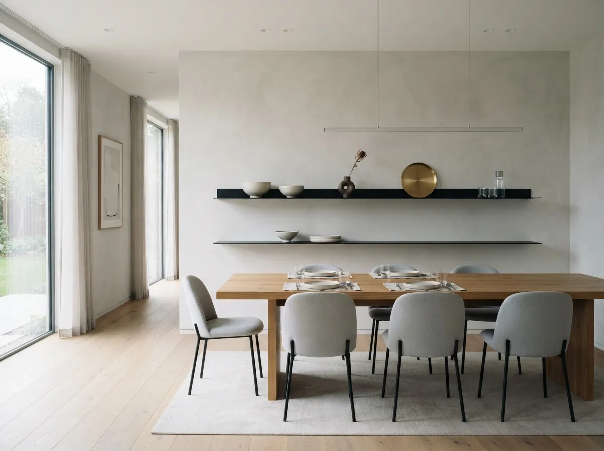 5. Install Wall-Mounted Shelving for Serving