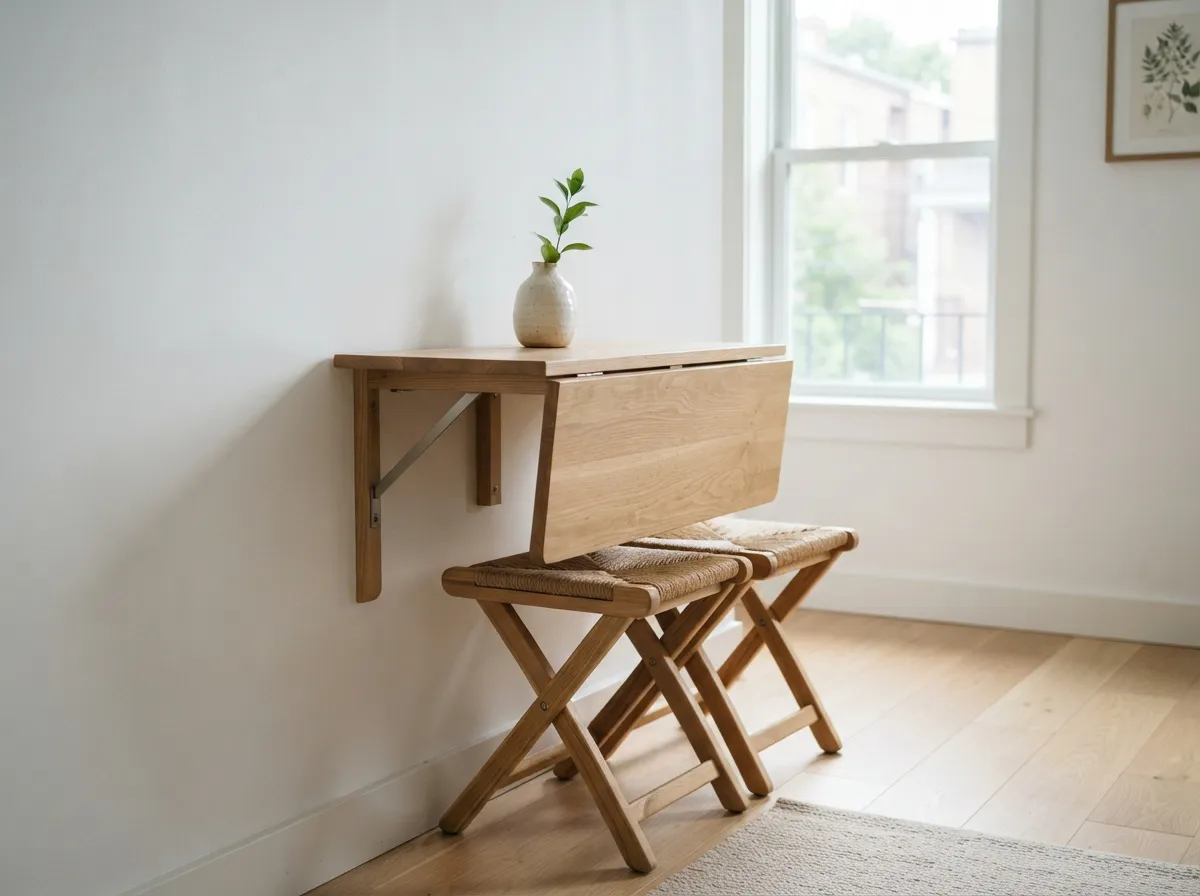 1. Wall-Mounted Drop-Leaf Tables