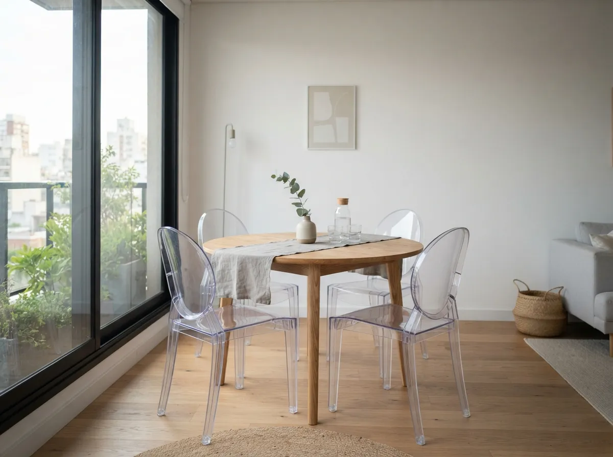 2. Transparent Acrylic Dining Chairs