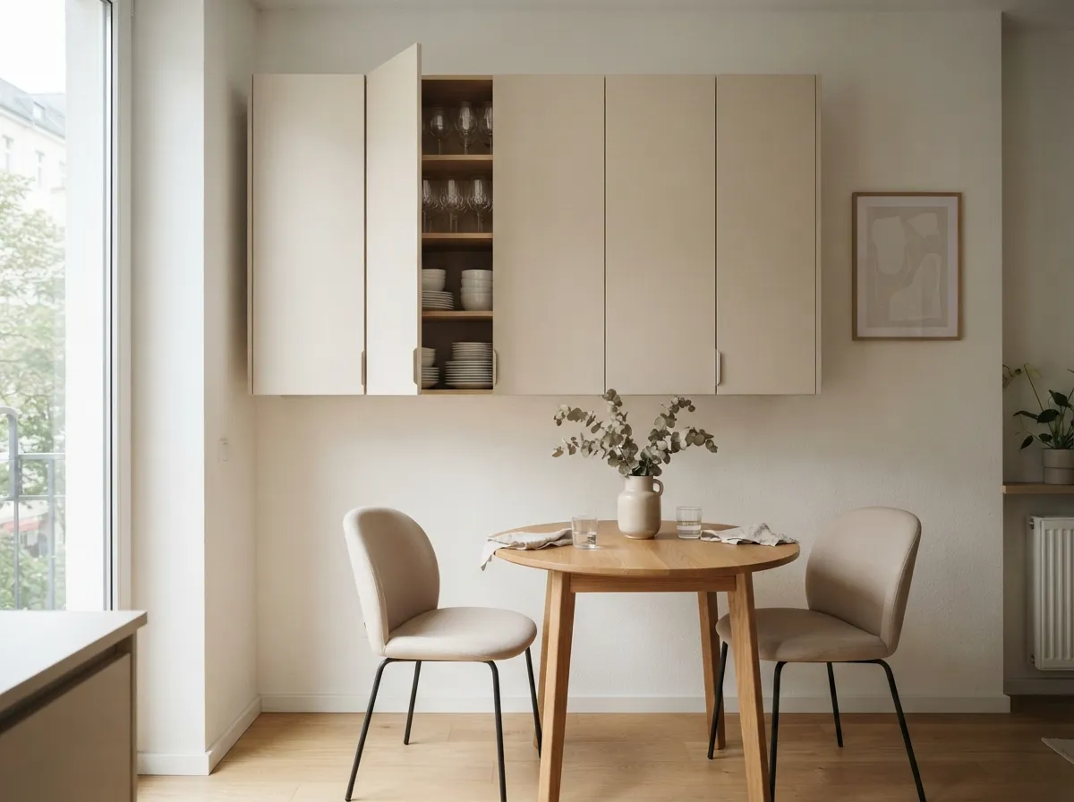 21. Concealed Cabinetry for Dining Essentials