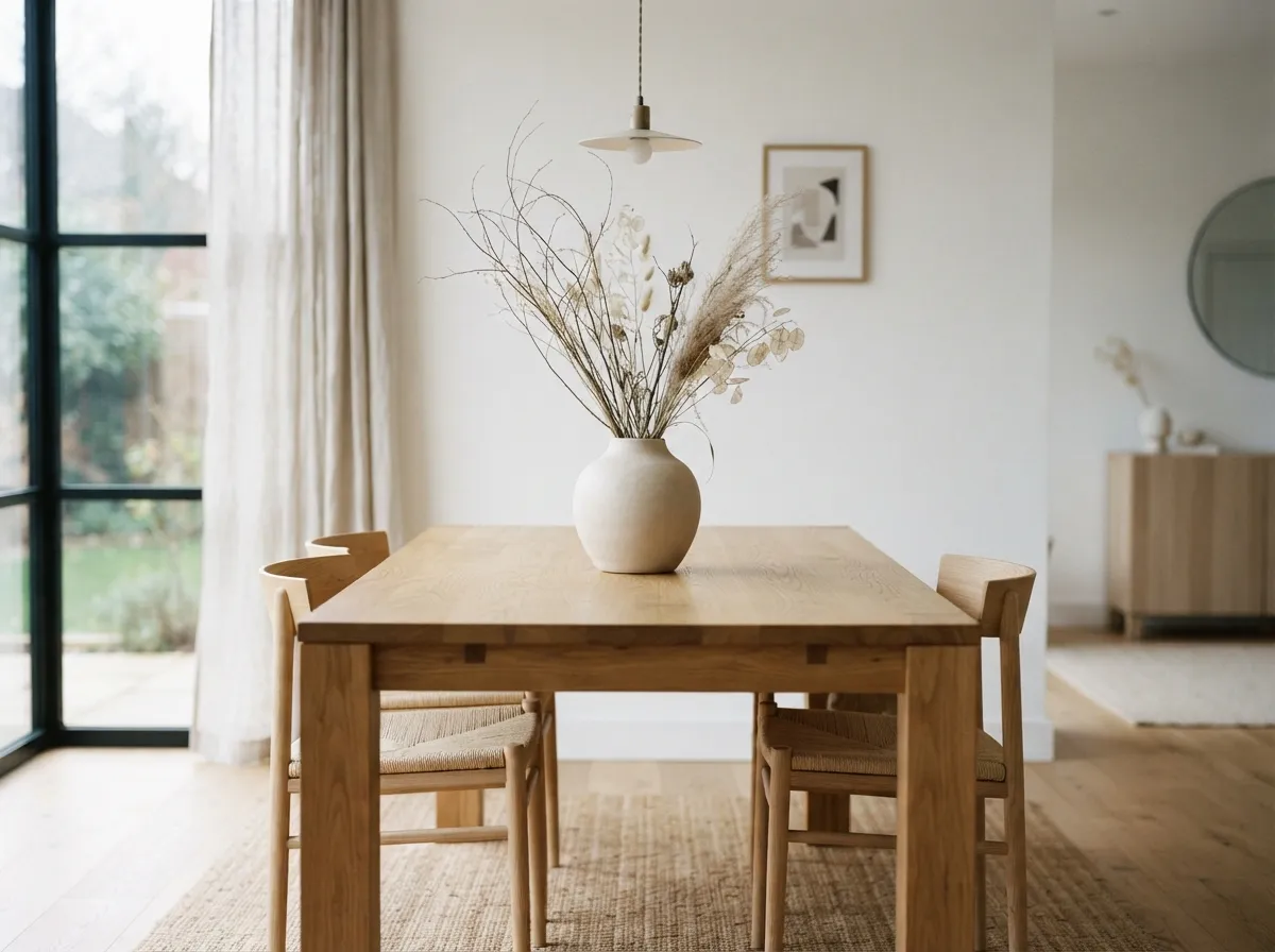 10. Minimalist Table Centerpiece with Dried Branches