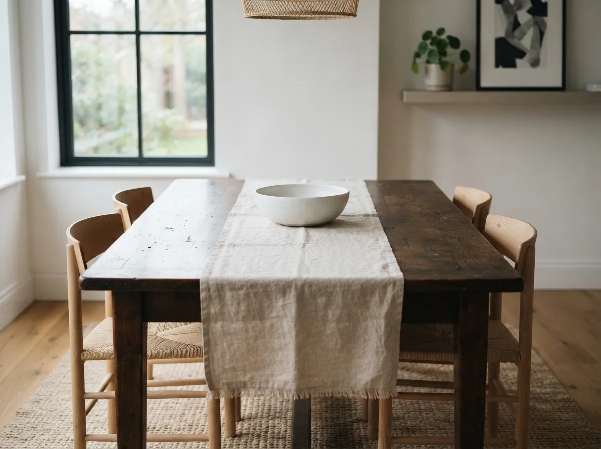 15. Low Cost Linen Table Runner