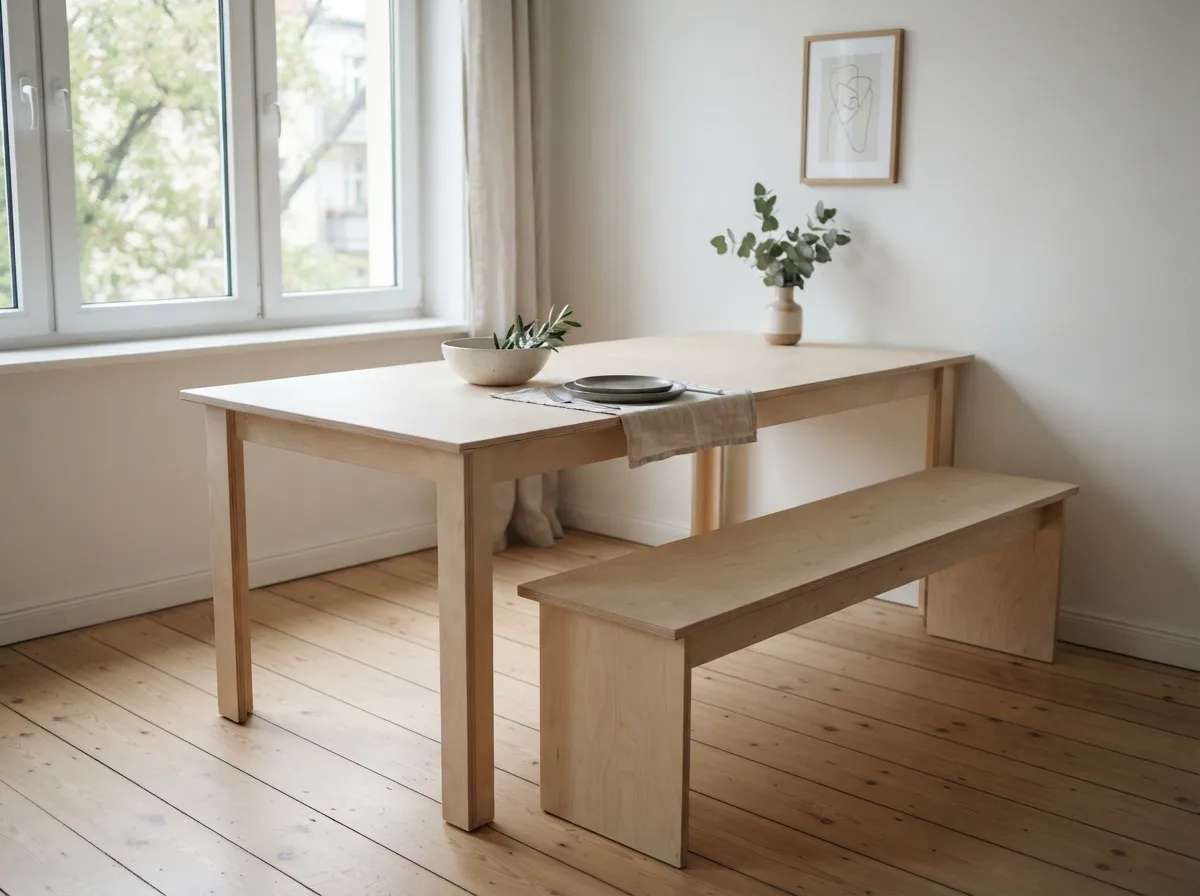 19. DIY Plywood Dining Bench