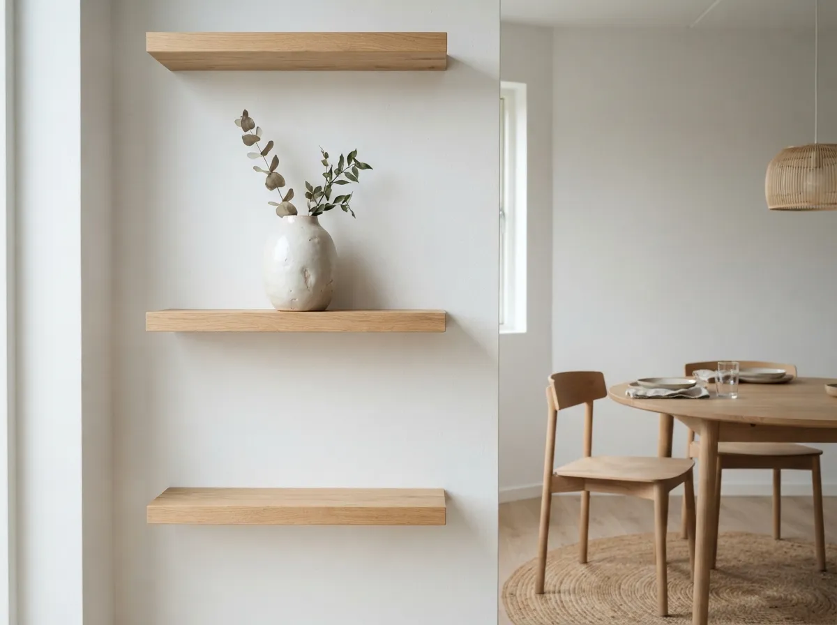 4. Minimalist Floating Wall Shelves