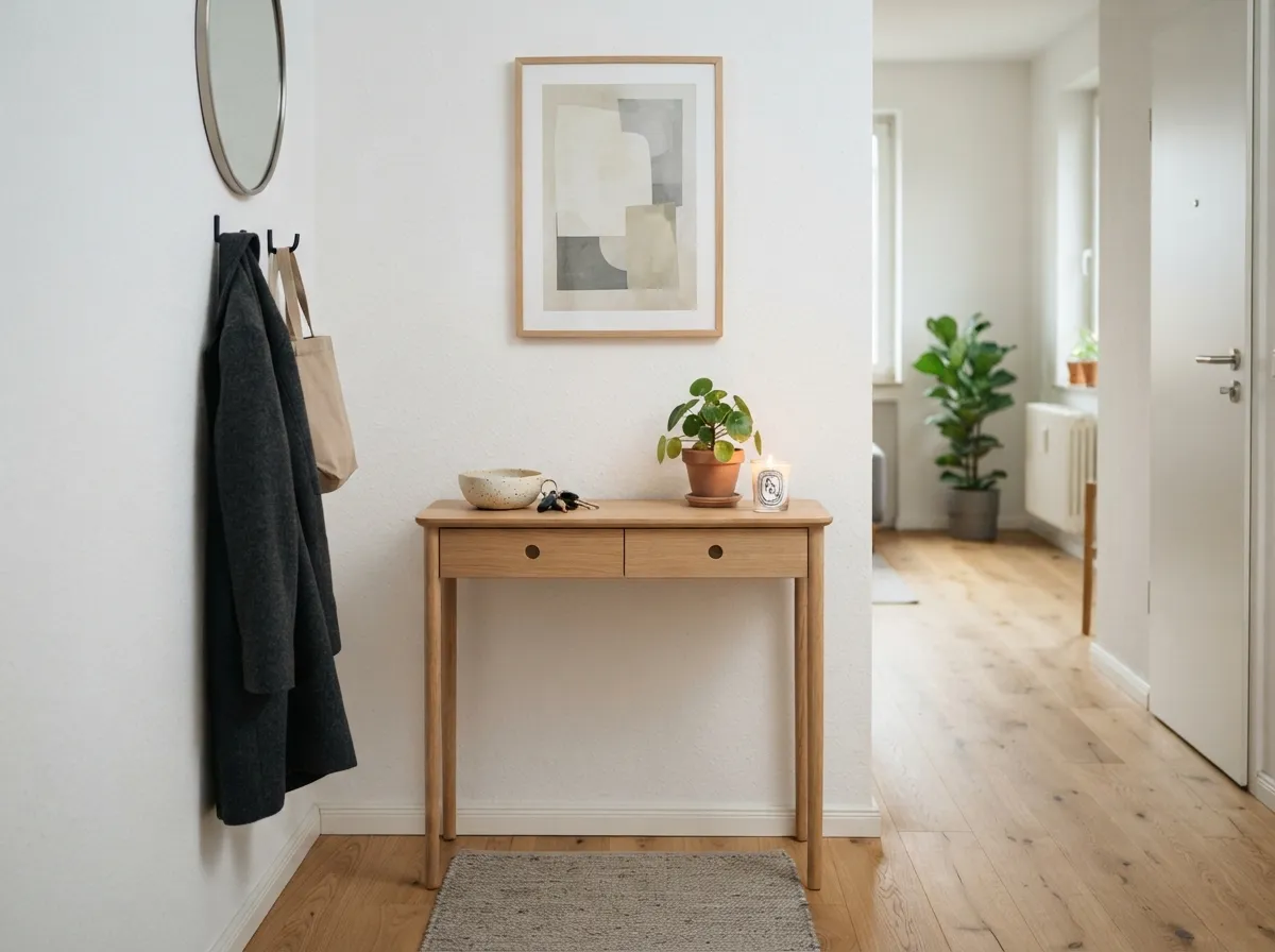 2. Slim Console Table with Drawers