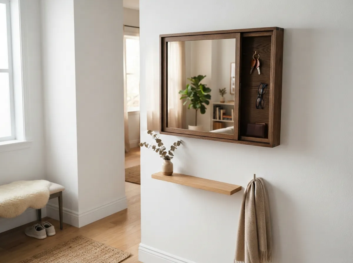 5. Mirror with Built-in Storage