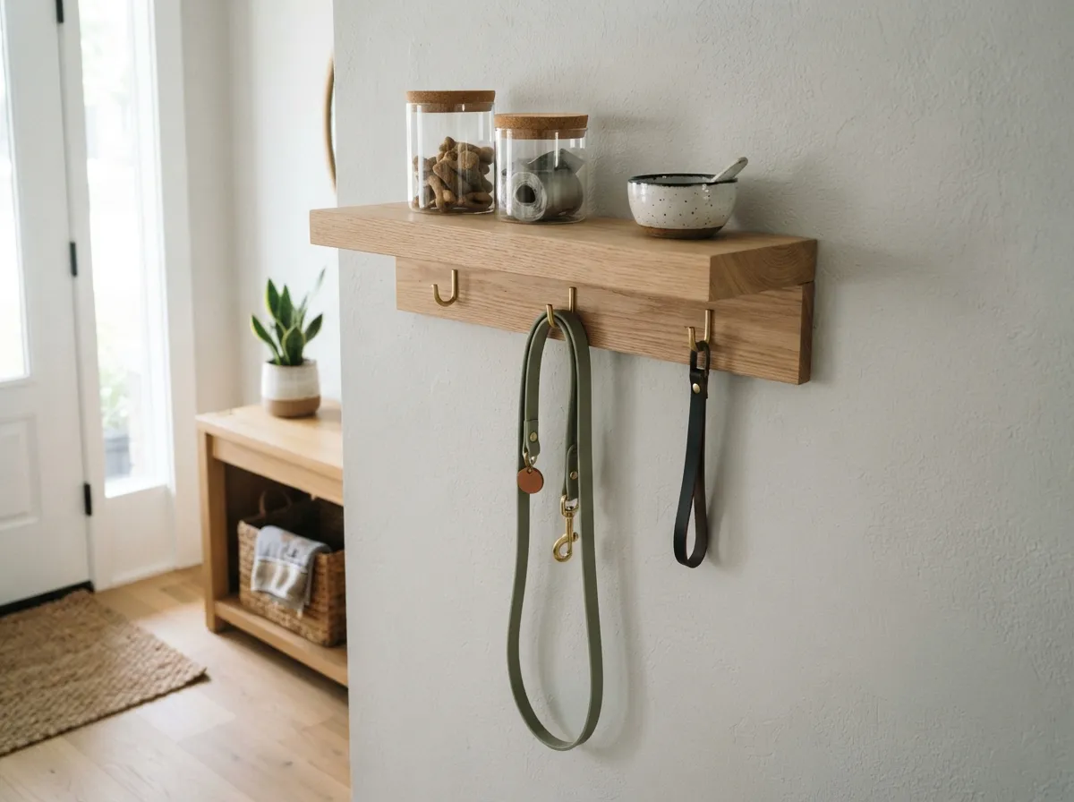 4. Floating shelf for pet treats and accessories
