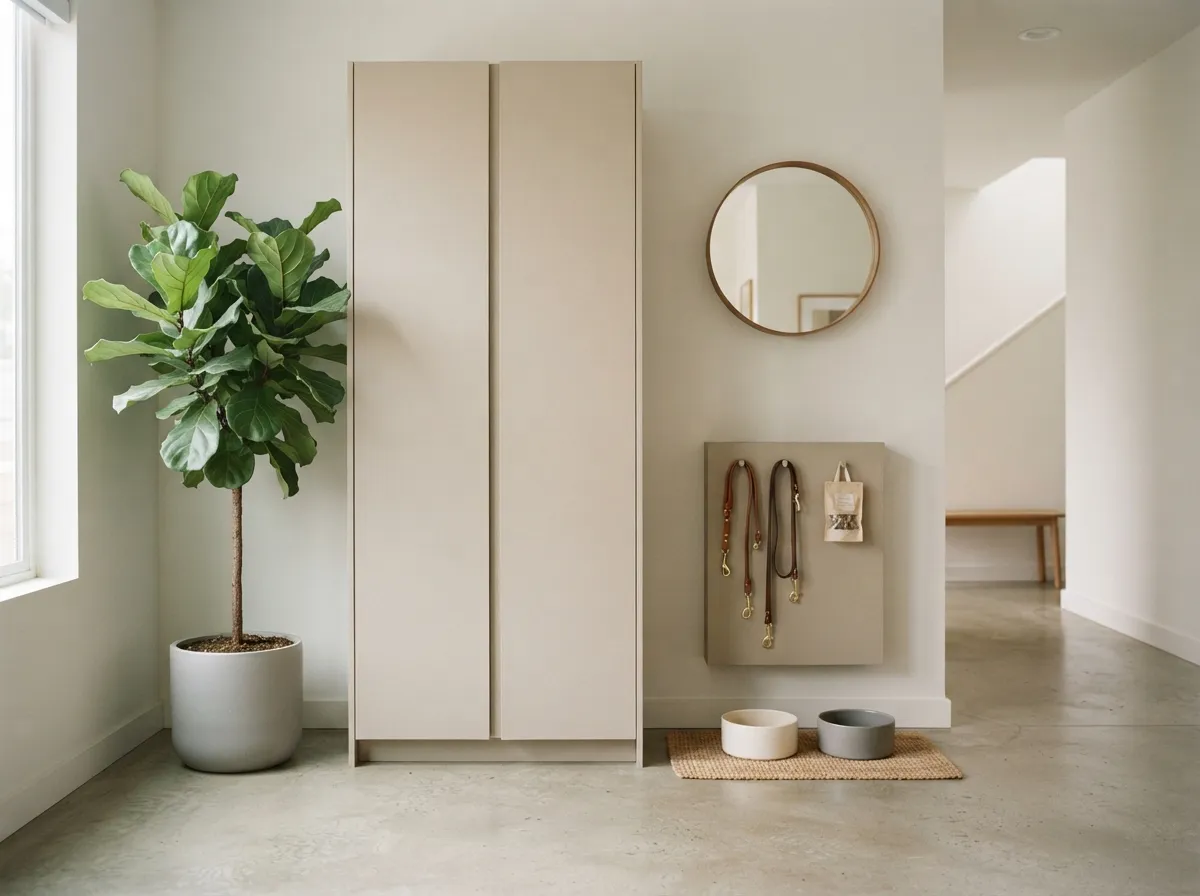 5. Concealed cabinet for pet food bags