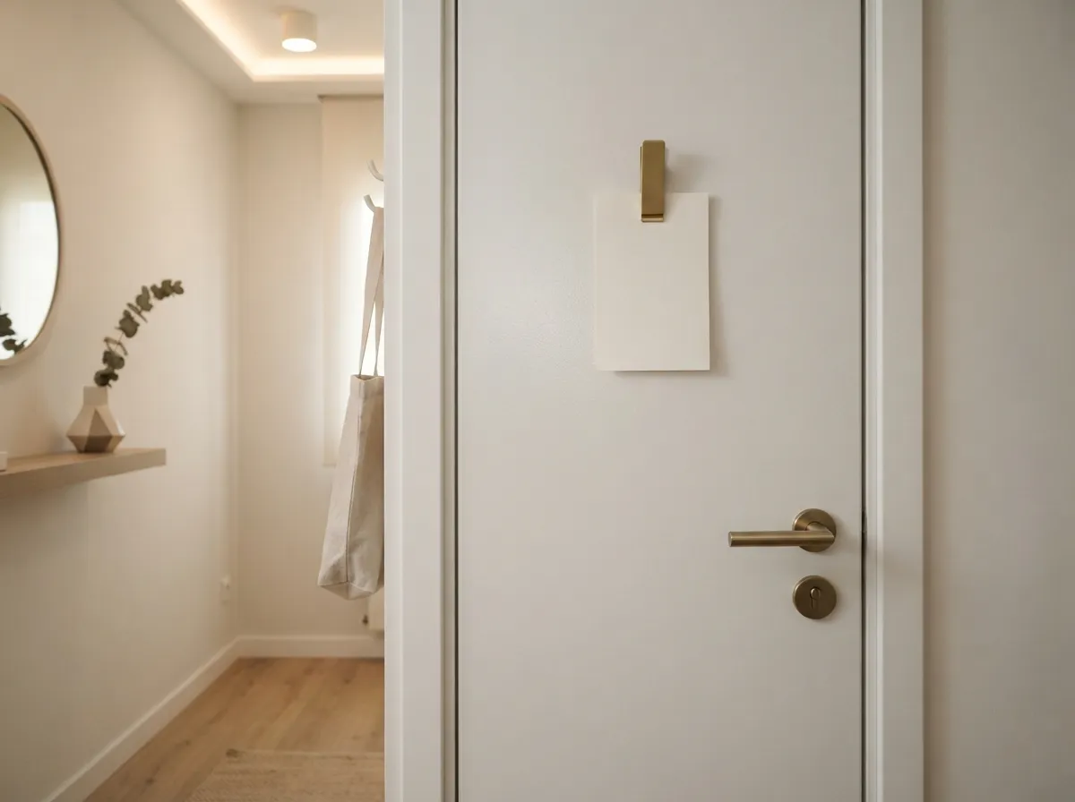 22. Hang a simple linen curtain over a closet door